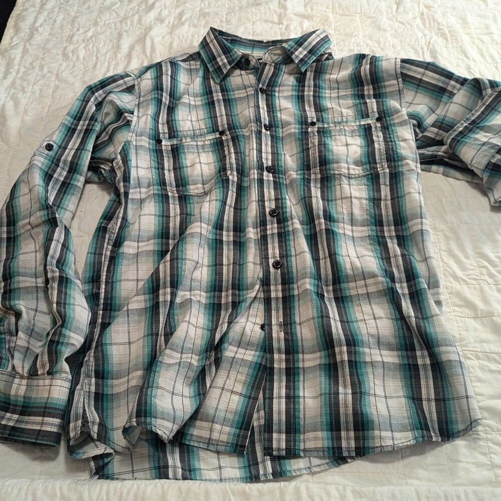 Airwalk Men’s Green Plaid Dress Shirt
